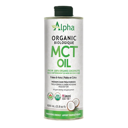 Alpha Organic MCT Oil 1000ml BPA-Free Package