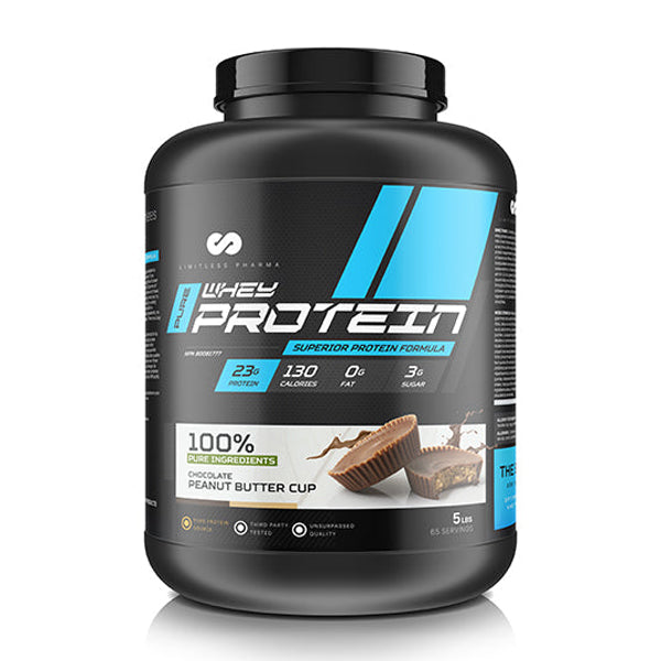 Limitless Pharma Pure Whey Protein 5 lbs - Chocolate Peanut Butter Cup
