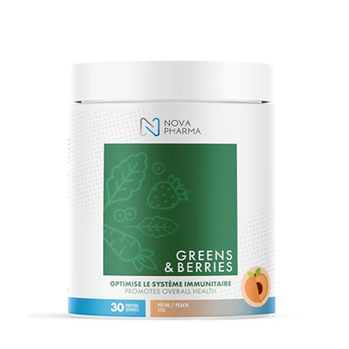 Nova Pharma Greens & Berries Peach Flavour