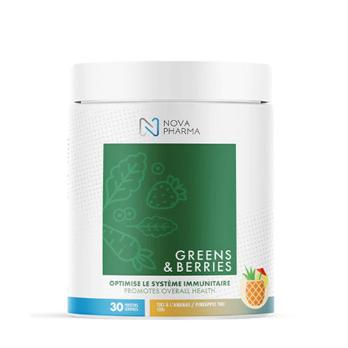 Nova Pharma Greens & Berries Pineapple Tiki Flavour