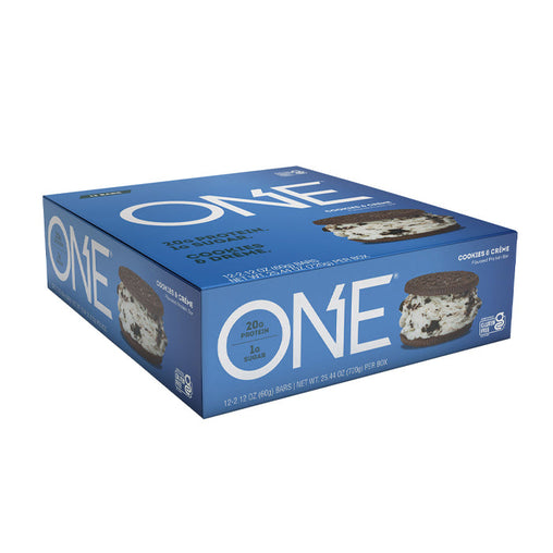 One Protein Bar, 12 Pack Cookies & Cream