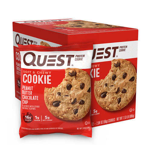 Quest Protein Cookie, 12 pack box Peanut Butter Chocolate Chip