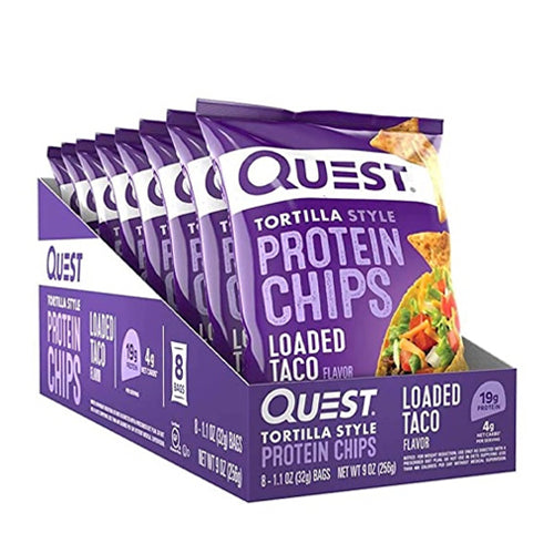 Quest Protein Chips, 8 pack Loaded Taco Box