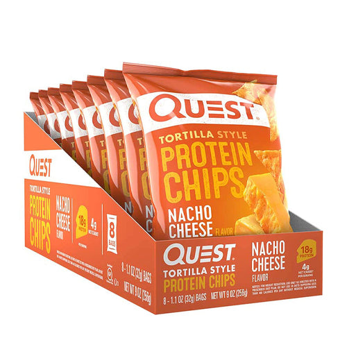 Quest Protein Chips, 8 pack Nacho Cheese box