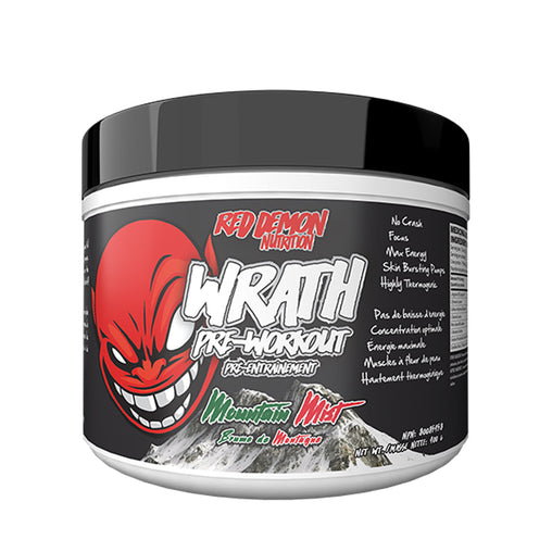 Red Demon Wrath Preworkout Supplement mountain mist flavor
