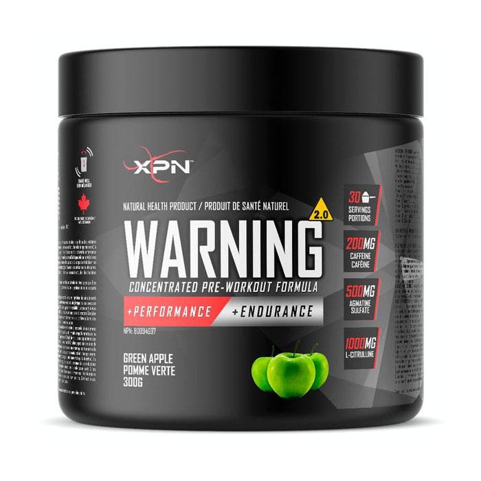 XPN Warning 2.0, 300 g, 30 servings Green Apple