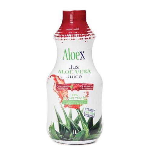 Aloex Aloe Vera Juice, Cranberry Raspberry