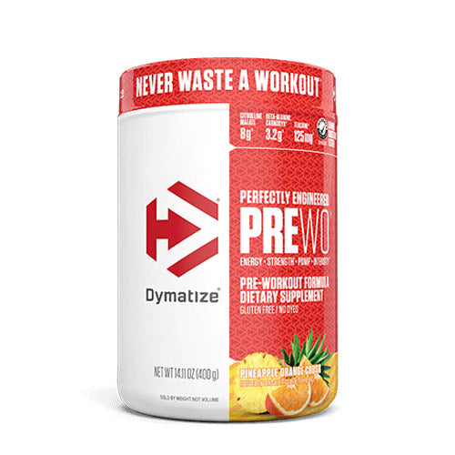 dymatize pre workout supplement pineapple orange crush