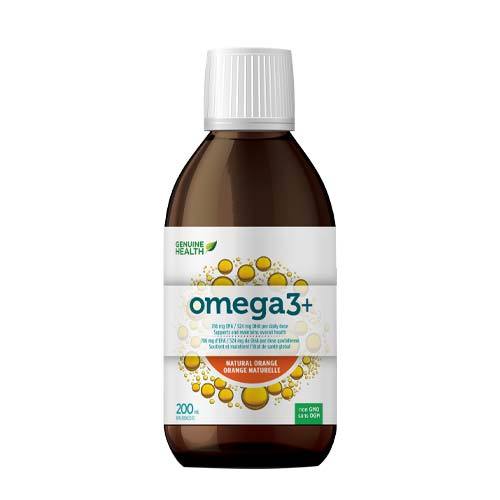 Genuine Health Omega 3+, Liquid 200 ml, Natural Orange
