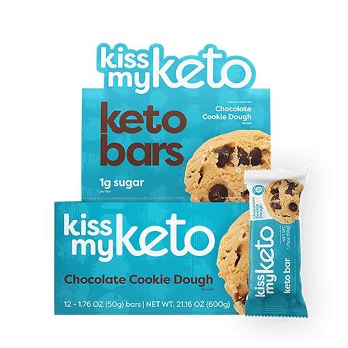 Kiss My Keto Protein Bar Chocolate Cookie Dough 12 Pack