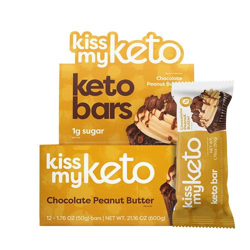 Kiss My Keto Protein Bar Chocolate Peanut Butter 12 Pack