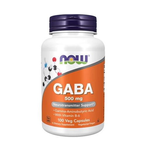 Now Foods Gaba 500mg + B6 2mg 100 Capsules