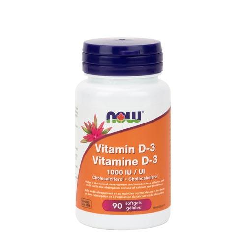 Now Foods Vitamin D-3, 1000 IU 90 Softgels