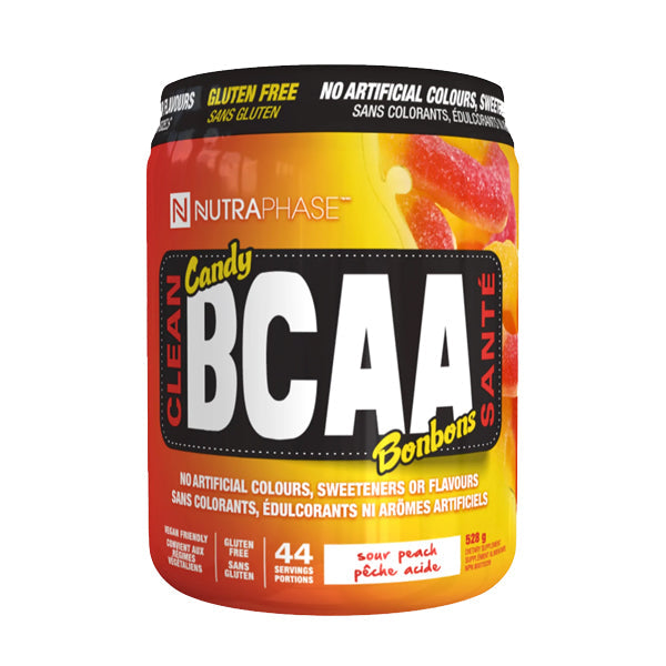 Nutraphase Clean BCAA Supplement Bottle - sour peach flavor