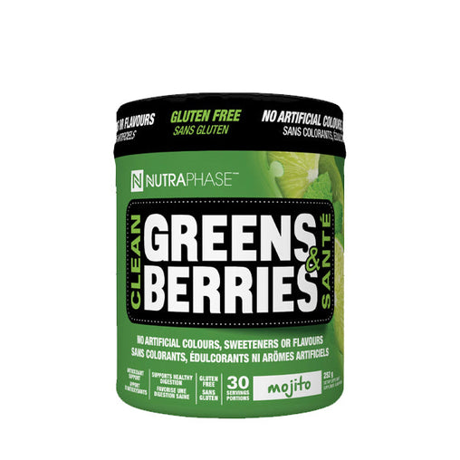 Nutraphase Clean Greens & Berries Supplement Bottle - Mojito flavor